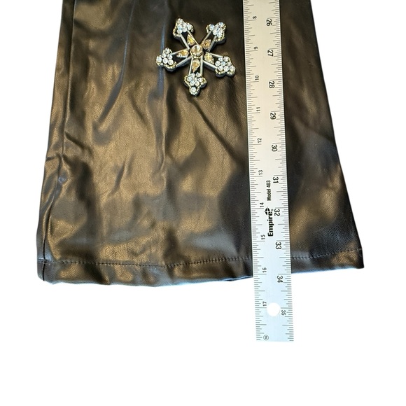 NWT Fashion Nova Dolce Faux Leather Embellished Jumpsuit Women’s Size XS - Picture 10 of 16